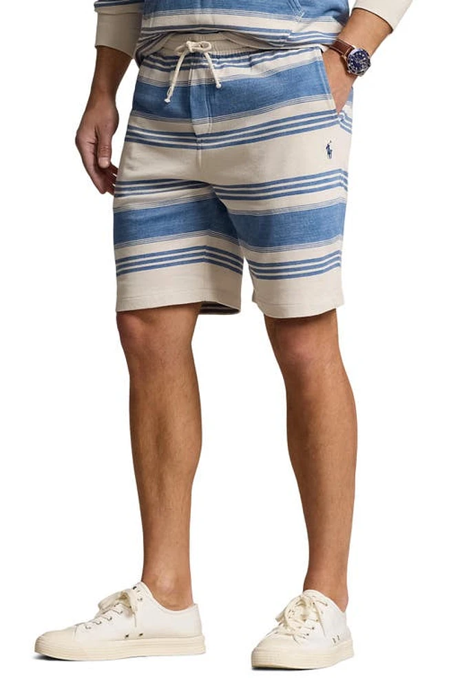 Polo Ralph Lauren Stripe Terry Cloth Drawstring Shorts Patina at Nordstrom,