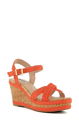 Dune London Kelisa Woven Wedge Sandal Orange at Nordstrom,