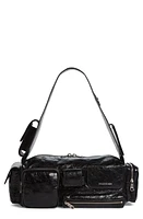 Balenciaga Small Superbusy Crinkle Leather Sling Bag in Black at Nordstrom