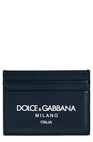 Dolce & Gabbana Milano Logo Leather Card Case in Blue Logo at Nordstrom