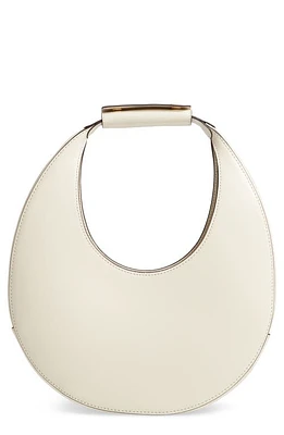 STAUD Leather Moon Bag in Cream at Nordstrom