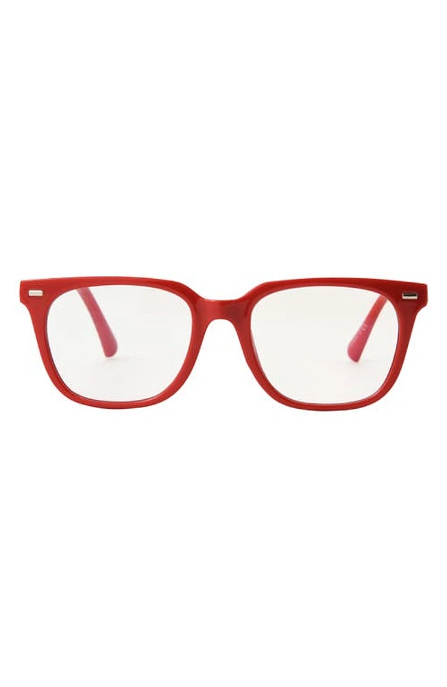 Betsey Johnson Red Square Blue Light Blocking Glasses at Nordstrom