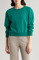 Beyond Yoga On the Go Crewneck Sweatshirt Meadow Green at Nordstrom,