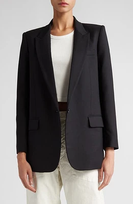 Nili Lotan Diane Stretch Wool Blazer in Black at Nordstrom, Size 2