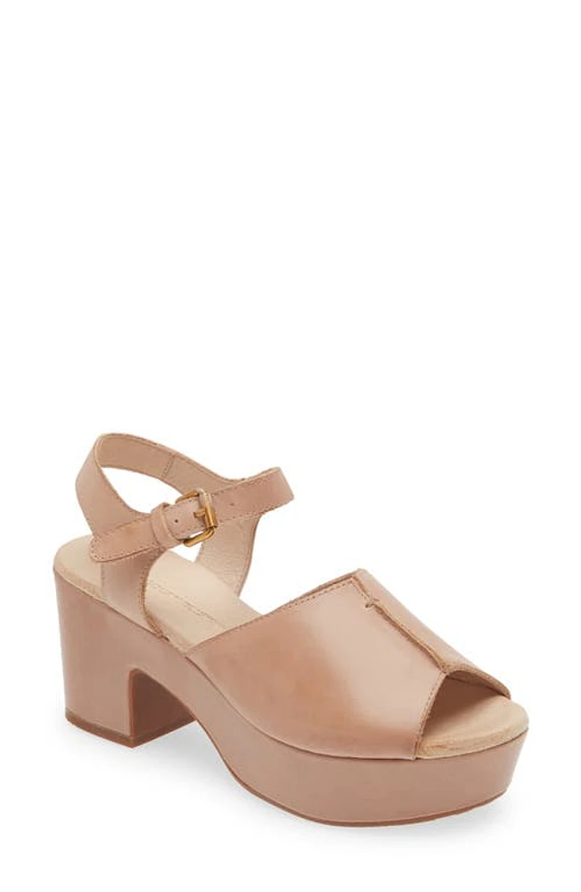 Chocolat Blu Giannis Platform Sandal Beige Leather at Nordstrom,