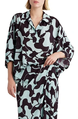 Dries Van Noten Abstract Print Top Mint 608 at Nordstrom,