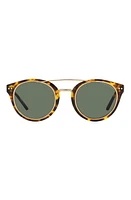 Ralph Lauren 49mm Round Sunglasses in Havana/Green at Nordstrom