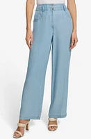 DKNY 5-Pocket Wide Leg Pants Glacier at Nordstrom,