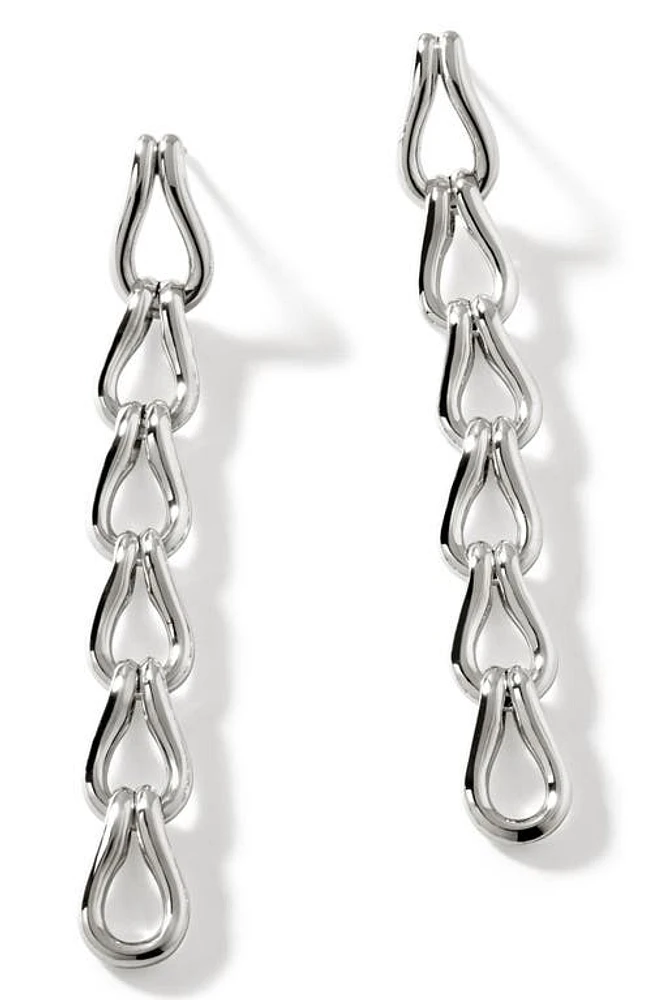 John Hardy Surf Link Drop Earrings in Silver at Nordstrom