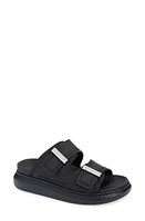 Alexander McQueen Oversized Slide Sandal Black at Nordstrom,