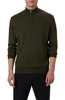 Bugatchi Quarter Zip Merino Wool Pullover at Nordstrom,