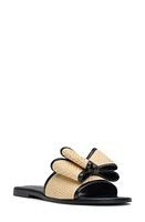 Jon Josef Milano Bow Slide Sandal Natural/Black at Nordstrom,