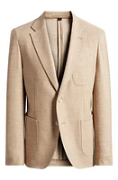 BOSS Camel Heston Wool Blend Sport Coat in Medium Beige at Nordstrom, Size 42Long