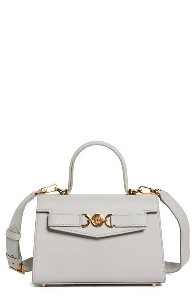 Versace Medusa Leather Top Handle Bag in Pearl Grey-Gold Versace at Nordstrom