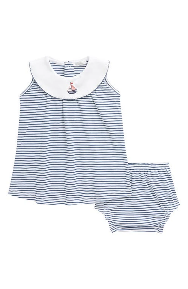 Kissy Stripe Dress Navy at Nordstrom,