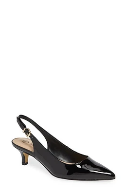 Bella Vita Scarlette Kitten Heel Slingback Pump Black Patent at Nordstrom,