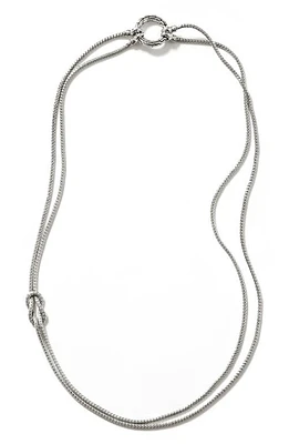 John Hardy Classic Chain Knot Layered Rope Necklace in Silver at Nordstrom