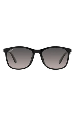 Ray-Ban 58mm Gradient Polarized Square Sunglasses in Black at Nordstrom