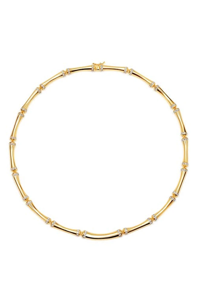 Crislu Bamboo Collar Necklace in Gold at Nordstrom