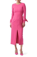 Carolina Herrera Long Sleeve Stretch Wool Midi Sheath Dress at Nordstrom,