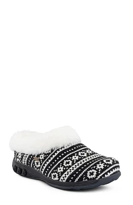 Therafit Adele Genuine Shearling Lined Sneaker Mule Black at Nordstrom