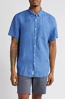 Original Penguin Delave Short Sleeve Linen Button-Up Shirt at Nordstrom,