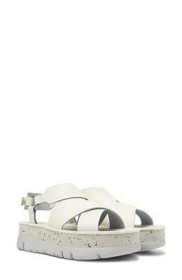 Camper Oruga Up Platform Slingback Sandal White Natural at Nordstrom,