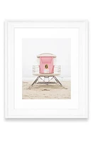 Deny Designs Pink Tower Art Print in White Frame- 18X24 at Nordstrom