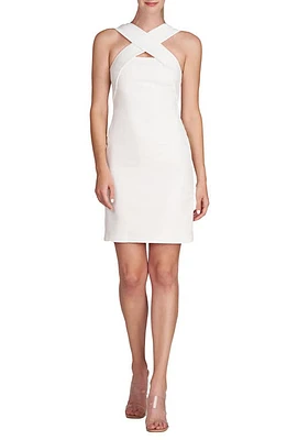 HALSTON EVENING Andie Crossover Neck Cocktail Dress at Nordstrom,