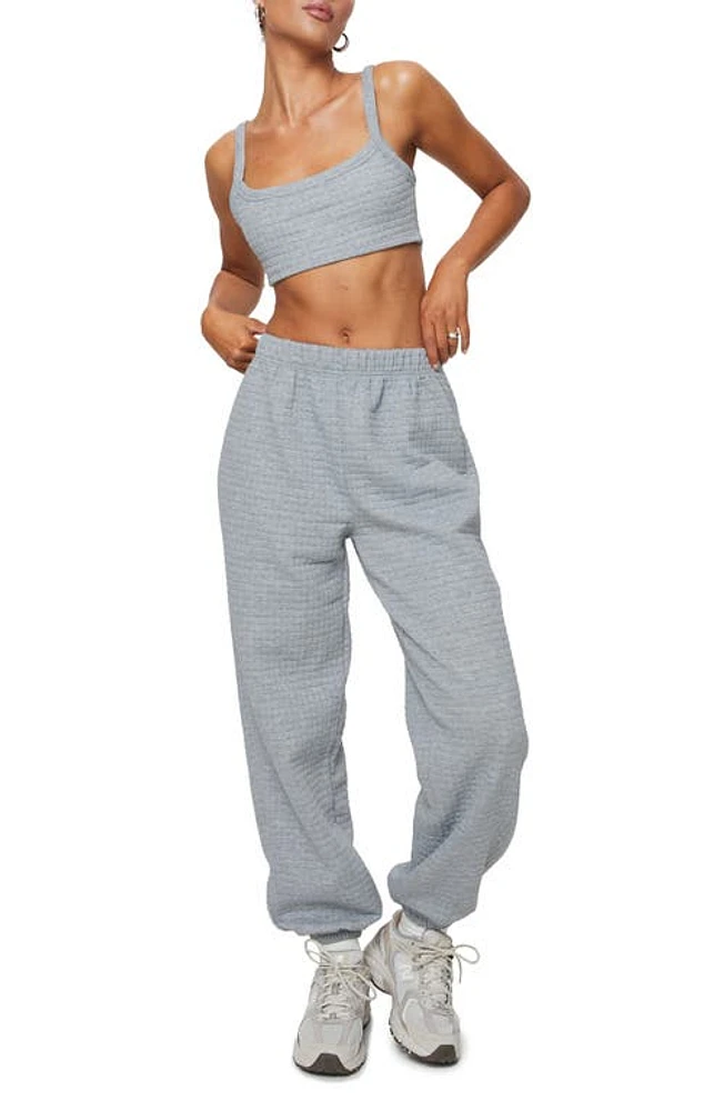 Princess Polly Arabella Crop Camisole & Sweatpants Set Grey at Nordstrom,