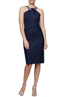 Alex Evenings Halter Embellished Cocktail Dress at Nordstrom,