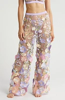 KILO BRAVA Floral Embroidered Pajama Pants Pastel at Nordstrom,