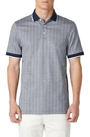 Bugatchi Geo Pattern Cotton & Lyocell Polo at Nordstrom,