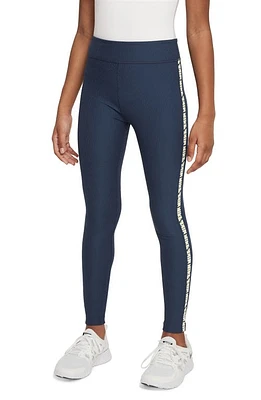 Nike Kids' Sportswear Dri-FIT Leggings in Midnight Navy/Coconut Milk at Nordstrom, Size Xl