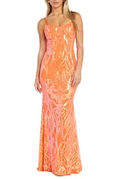 Morgan & Co. Sequin Gown Orangina at Nordstrom,