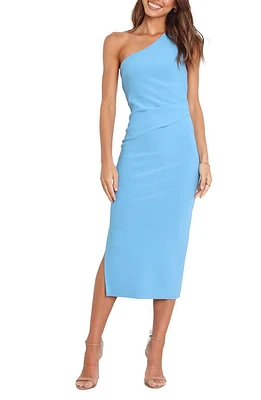 Petal & Pup Nadene One-Shoulder Midi Dress Blue at Nordstrom,