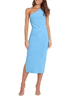 Petal & Pup Nadene One-Shoulder Midi Dress Blue at Nordstrom,