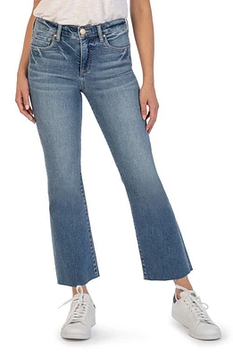 KUT from the Kloth Kelsey High Waist Raw Hem Kick Flare Jeans in Chivalrous at Nordstrom, Size 4