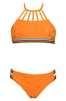 Hobie Kids' Terry Cloth Two-Piece Swimsuit Orangeade at Nordstrom,