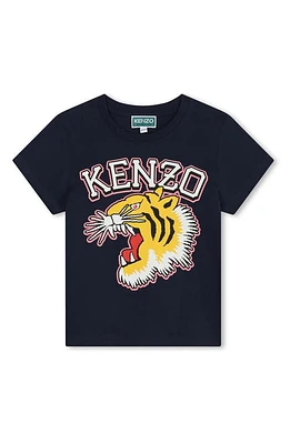 KENZO Kids' Tiger Logo Cotton Graphic T-Shirt Navy at Nordstrom, Y