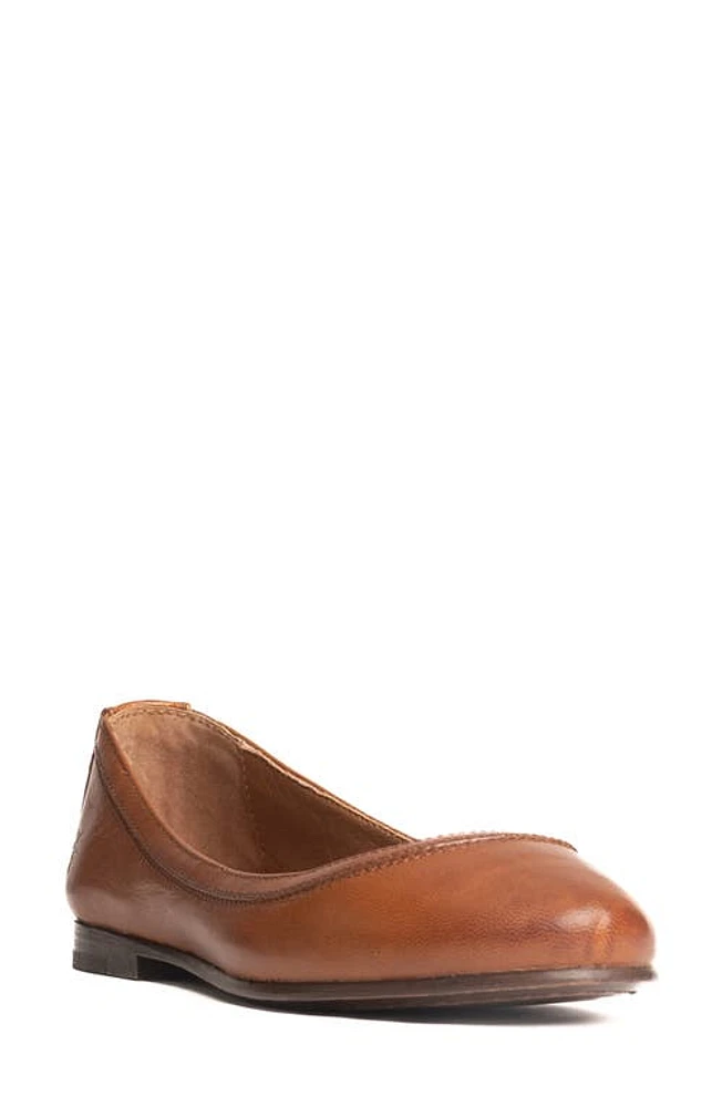 Frye Carson Ballet Flat Cognac Cabrast at Nordstrom,