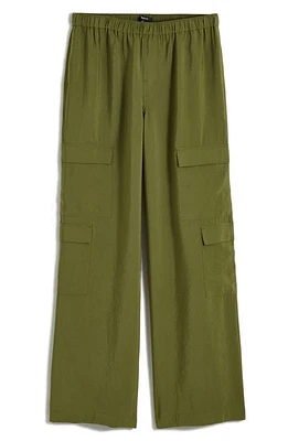 Madewell Pull-On Wide Leg Cargo Pants Desert Olive at Nordstrom,