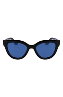 Victoria Beckham 52mm Tea Cup Sunglasses in Black at Nordstrom