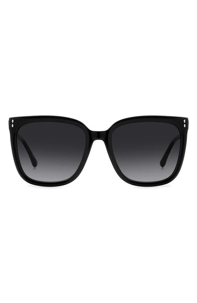 Isabel Marant In Love 57mm Gradient Square Sunglasses in Black/Grey Shaded at Nordstrom