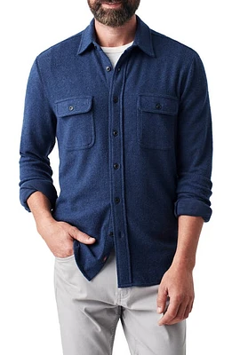 Faherty Legend Button-Up Shirt in Navy Twill at Nordstrom, Size Small