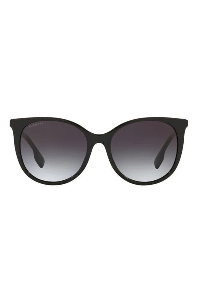 burberry 55mm Cat Eye Sunglasses in Black/Grey Gradient at Nordstrom