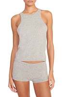 STAUD Ayana Wool Blend Racerback Tank Heather Grey at Nordstrom,