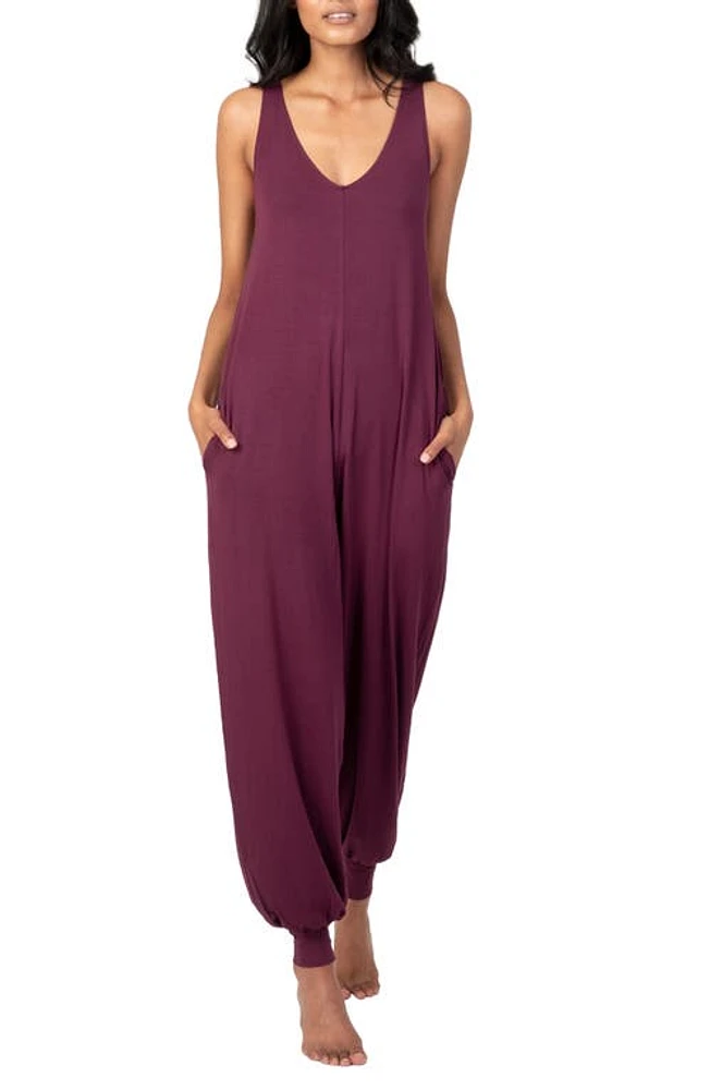 LIVELY All Day Jumpsuit Plum at Nordstrom,