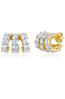 Crislu Cubic Zirconia Huggie Hoop Earrings in Gold at Nordstrom