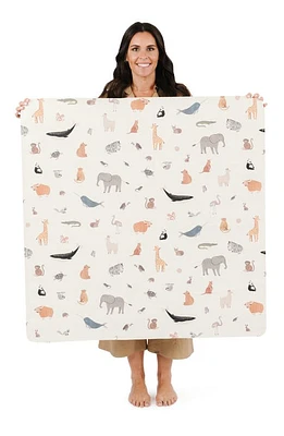 GATHRE Animal Print Water Resistant Highchair Mat in Menagerie at Nordstrom